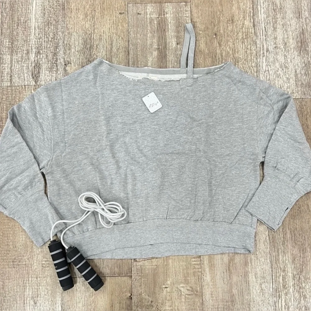 NWT Free People On The Edge Pullover Gray Size XL - Picture 5 of 5
